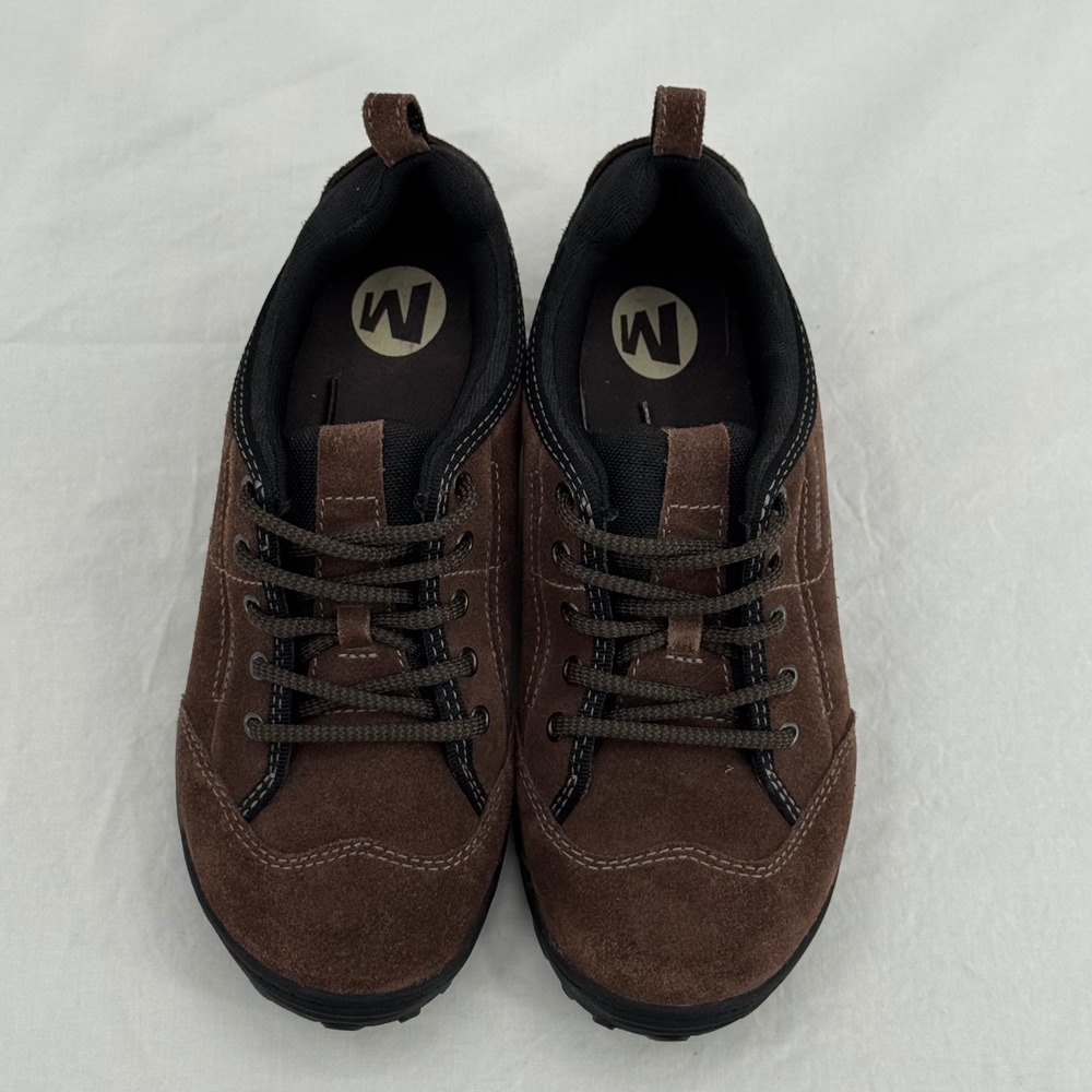Merrell Sight Lace Up Kids Shoes Bracken Brown Suede Hiking Shoes Youth Size 3.5